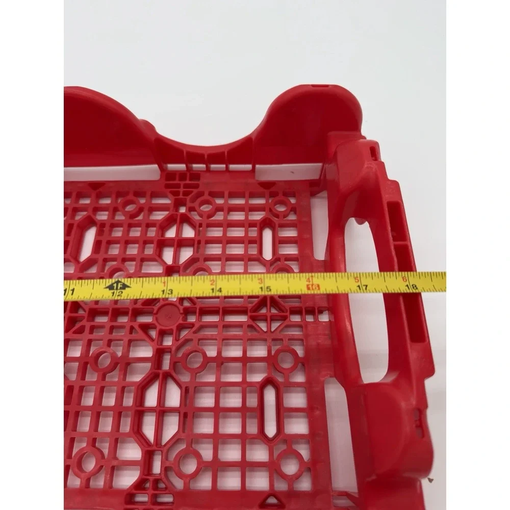 Coca-Cola Red Plastic Vintage Coke Bottle Crate Advertising 2 Carriers 18 Inch